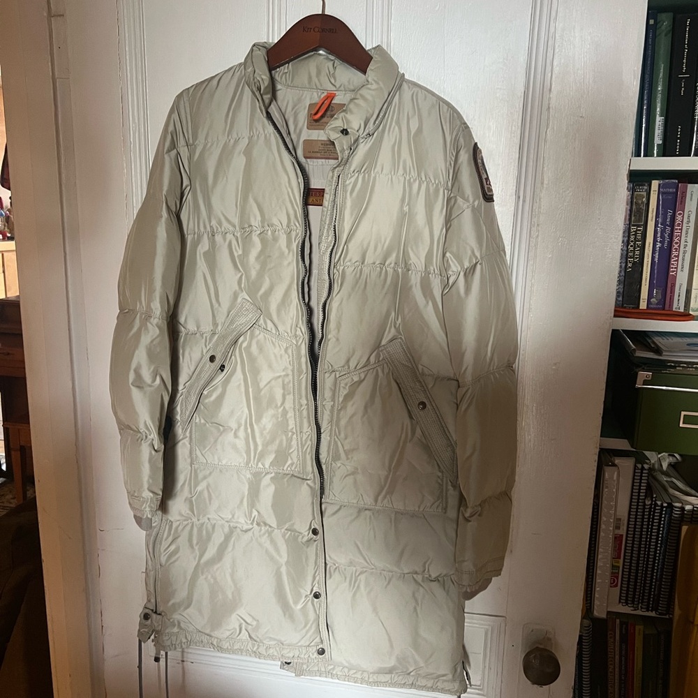 Parajumpers Women's Jacket in Beige with Orange Loop
